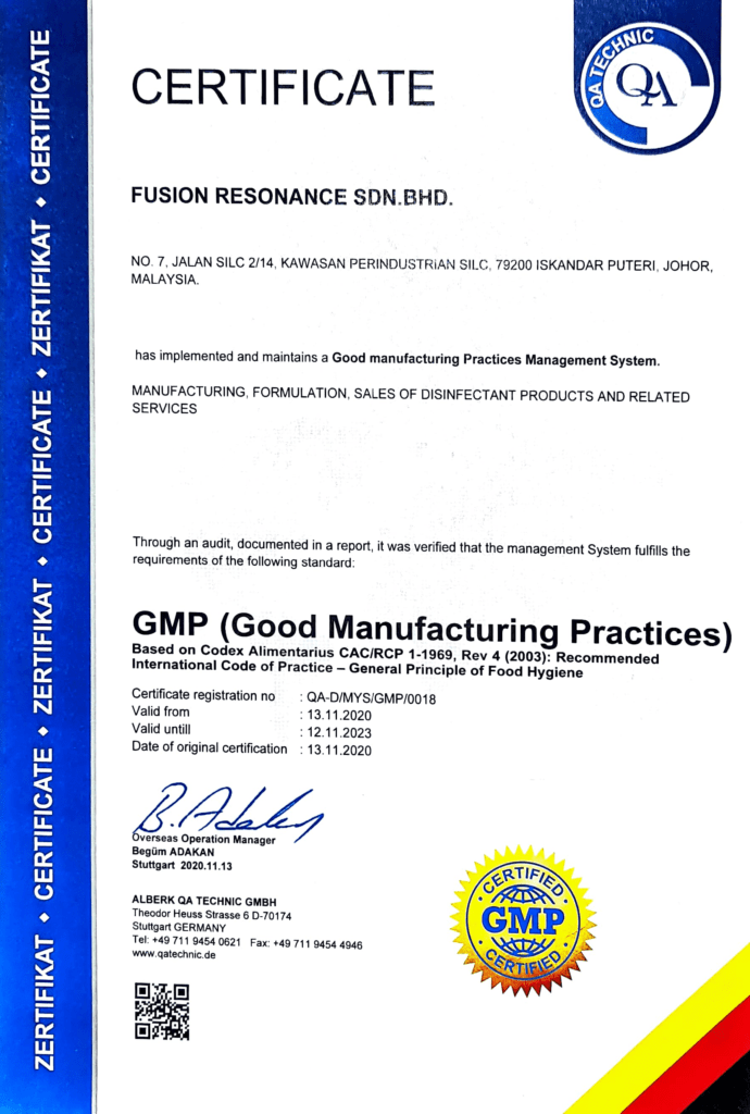 GMP - Fusion Resonance Sdn Bhd (EVA Energy factory)