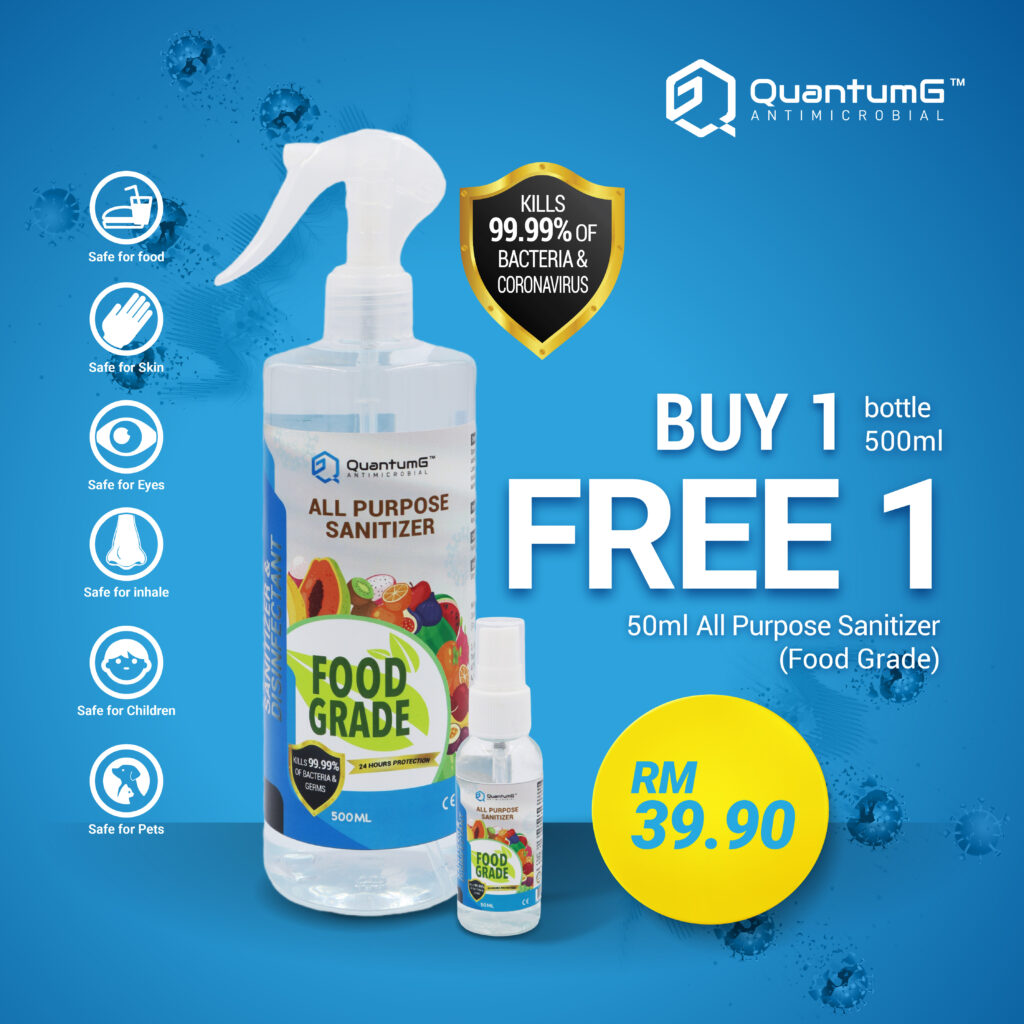 QuantumG Food Grade Sanitizer & Disinfectant Hand Sanitizer Buy 1